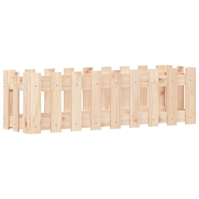 Garden Raised Bed with Fence Design 100x30x30 Cm Solid Wood