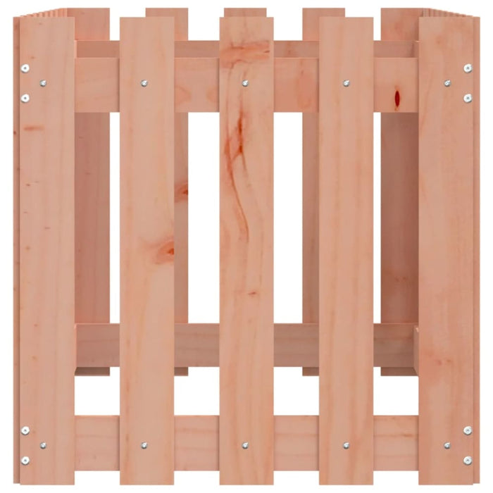 Garden Raised Bed with Fence Design 100x50x50 Cm Solid Wood