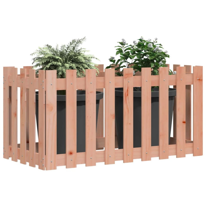 Garden Raised Bed with Fence Design 100x50x70 Cm Solid Wood
