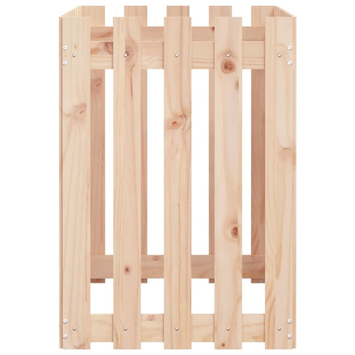 Garden Raised Bed with Fence Design 100x50x70 Cm Solid Wood