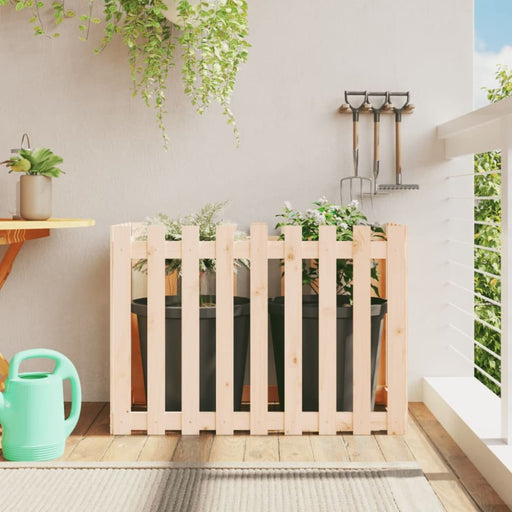 Garden Raised Bed with Fence Design 100x50x70 Cm Solid Wood