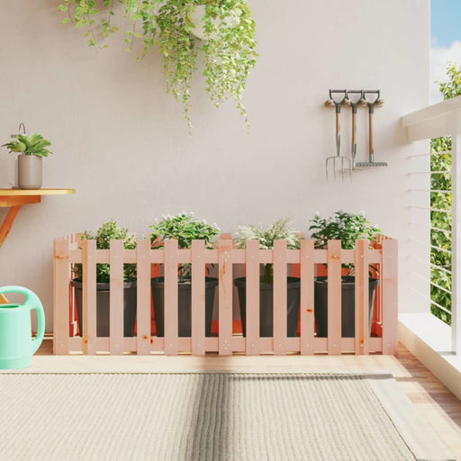 Garden Raised Bed with Fence Design 150x50x50 Cm Solid Wood