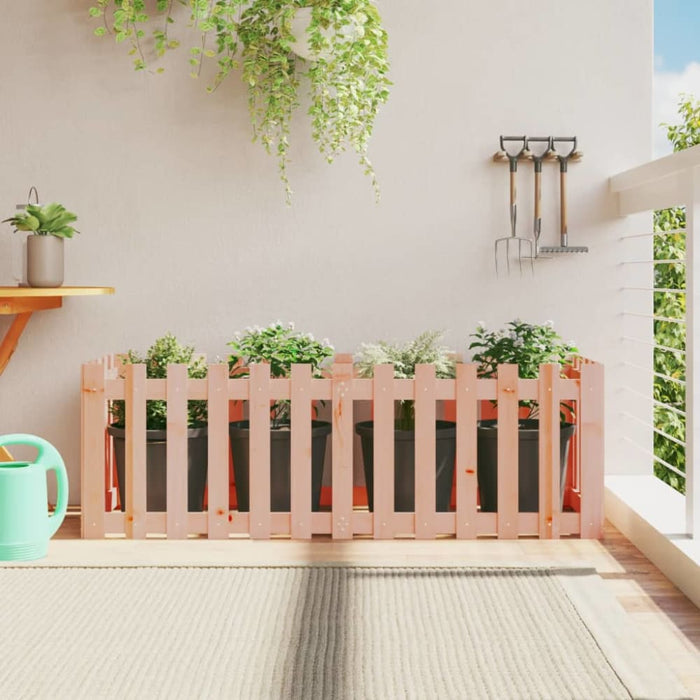 Garden Raised Bed with Fence Design 150x50x50 Cm Solid Wood