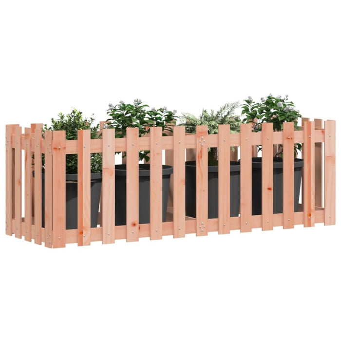 Garden Raised Bed with Fence Design 150x50x50 Cm Solid Wood