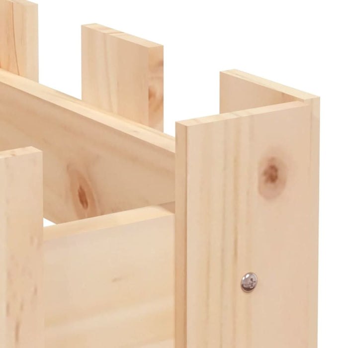 Garden Raised Bed with Fence Design 200x30x30 Cm Solid Wood