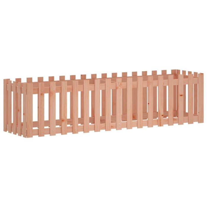 Garden Raised Bed with Fence Design 200x50x50 Cm Solid Wood