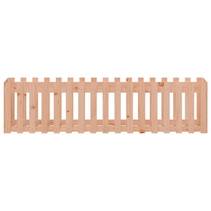 Garden Raised Bed with Fence Design 200x50x50 Cm Solid Wood