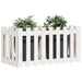 Garden Raised Bed with Fence Design White 100x50x70 Cm
