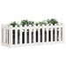 Garden Raised Bed with Fence Design White 150x50x50 Cm