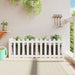 Garden Raised Bed with Fence Design White 150x50x50 Cm