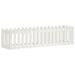 Garden Raised Bed with Fence Design White 200x50x50 Cm