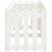 Garden Raised Bed with Fence Design White 200x50x50 Cm