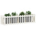 Garden Raised Bed with Fence Design White 200x50x50 Cm