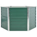 Garden Raised Bed Galvanised Steel 129x129x77 Cm Green Aanpi