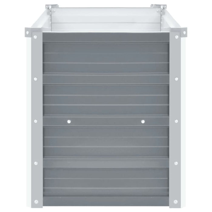 Garden Raised Bed Galvanised Steel 160x40x45 Cm Grey Aanpb