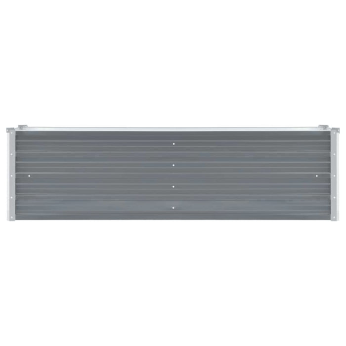 Garden Raised Bed Galvanised Steel 160x40x45 Cm Grey Aanpb