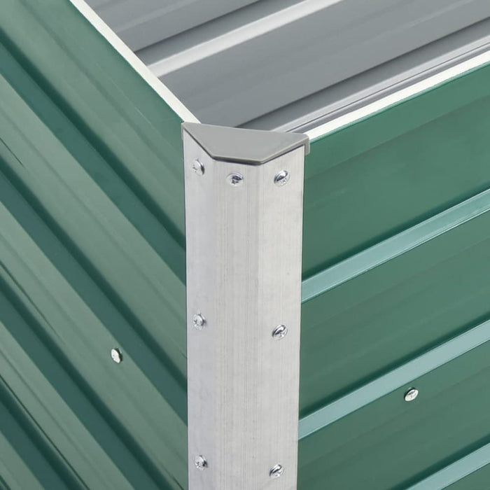 Garden Raised Bed Galvanised Steel 240x40x45 Cm Green Aibap