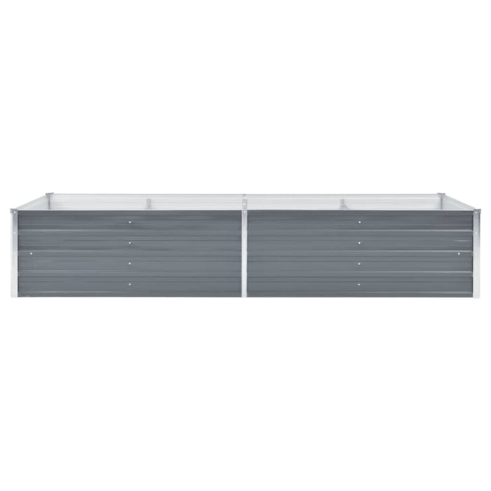 Garden Raised Bed Galvanised Steel 240x80x45 Cm Grey Aanax