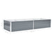 Garden Raised Bed Galvanised Steel 240x80x45 Cm Grey Aanax