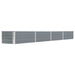 Garden Raised Bed Galvanised Steel 320x40x45 Cm Grey Aibpx