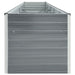 Garden Raised Bed Galvanised Steel 400x80x45 Cm Grey Aibpl