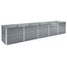 Garden Raised Bed Galvanised Steel 400x80x45 Cm Grey Aibpl