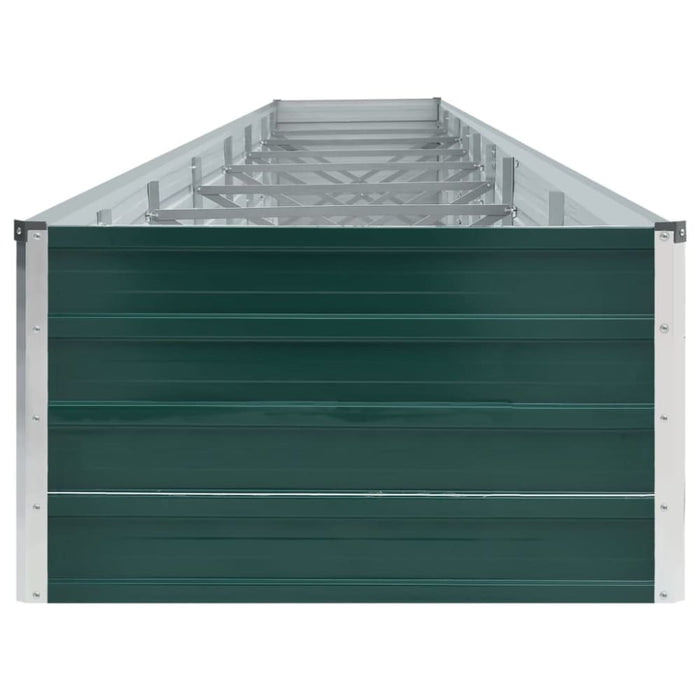 Garden Raised Bed Galvanised Steel 600x80x45 Cm Green Aibit