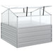 Garden Raised Bed With Greenhouse 100x100x85 Cm Silver