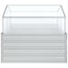 Garden Raised Bed With Greenhouse 100x100x85 Cm Silver