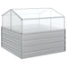 Garden Raised Bed With Greenhouse 100x100x85 Cm Silver
