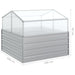 Garden Raised Bed With Greenhouse 100x100x85 Cm Silver