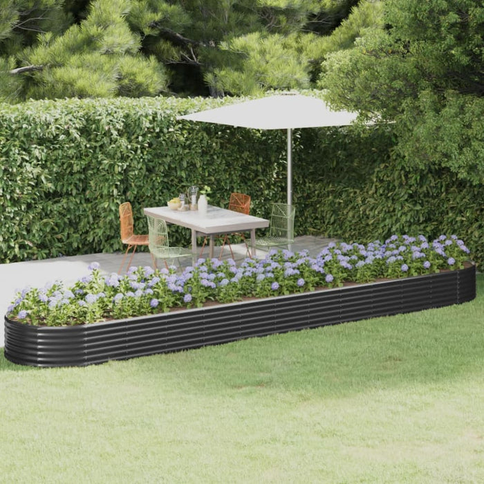 Garden Raised Bed Powder-coated Steel 507x100x36 Cm