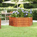 Garden Raised Bed Rusty 129x129x45 Cm Corten Steel Opokal