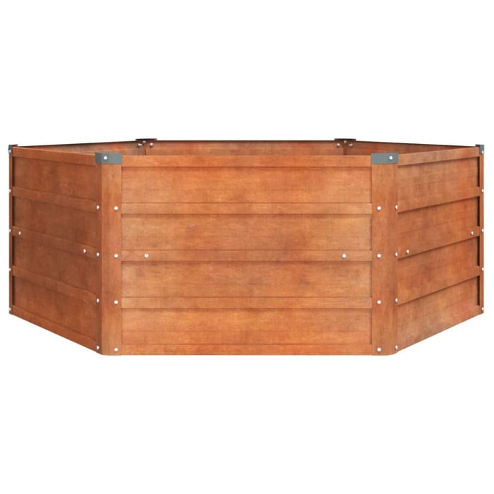 Garden Raised Bed Rusty 129x129x45 Cm Corten Steel Opokal