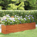 Garden Raised Bed Rusty 240x40x45 Cm Corten Steel Opokpa
