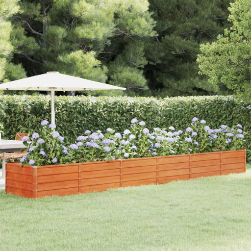 Garden Raised Bed Rusty 480x80x45 Cm Corten Steel Opokll