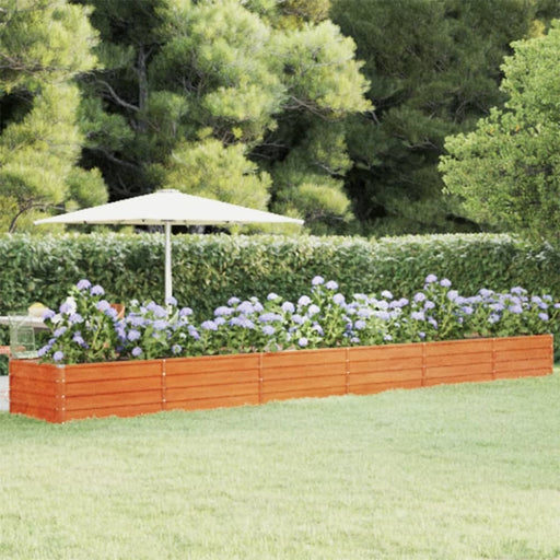 Garden Raised Bed Rusty 600x80x45 Cm Corten Steel Opokln