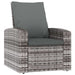 Garden Reclining Chair with Cushions Grey Poly Rattan Tlaoba