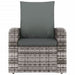Garden Reclining Chair with Cushions Grey Poly Rattan Tlaoba