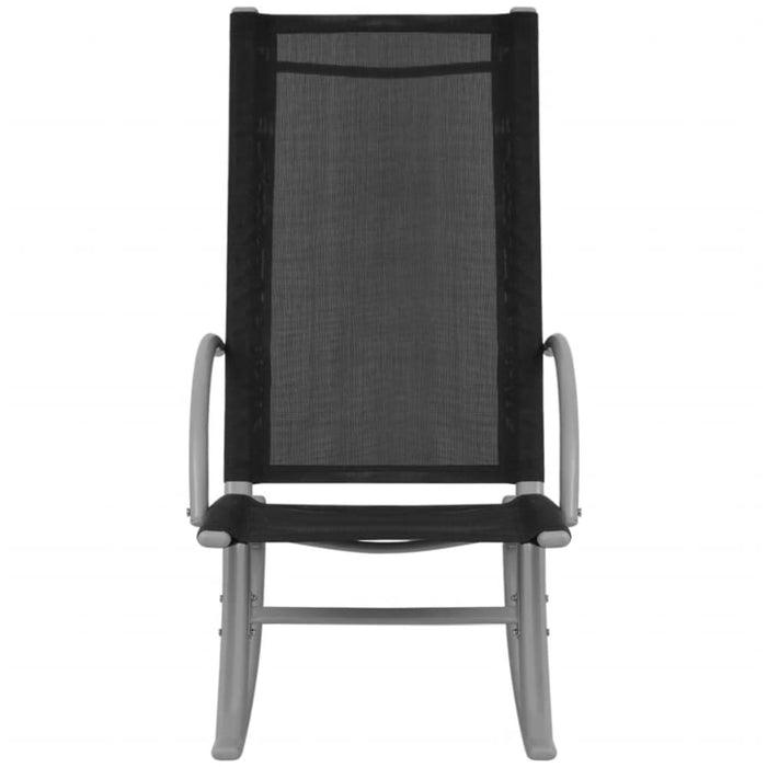 Garden Rocking Chairs 2 Pcs Steel and Textilene Black Axolt
