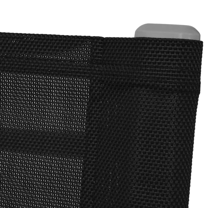 Garden Rocking Chairs 2 Pcs Steel and Textilene Black Axolt