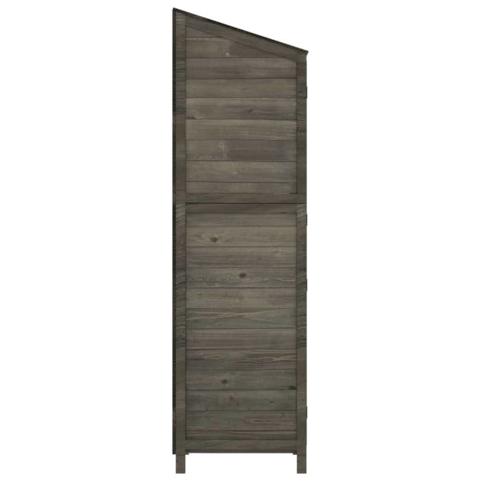 Garden Shed Anthracite 102x52x174.5 Cm Solid Wood Fir Opxokx