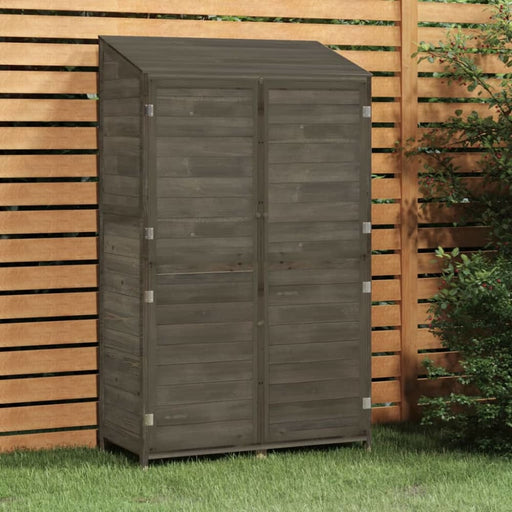 Garden Shed Anthracite 102x52x174.5 Cm Solid Wood Fir Opxokx