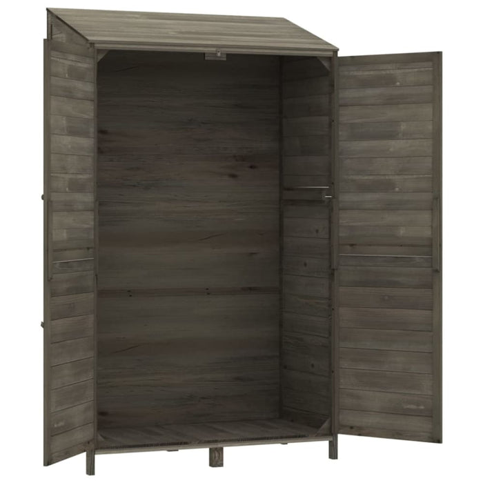 Garden Shed Anthracite 102x52x174.5 Cm Solid Wood Fir Opxokx