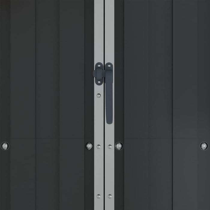 Garden Shed Anthracite 116x45x175 Cm Galvanised Steel Altbt