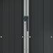 Garden Shed Anthracite 116x45x175 Cm Galvanised Steel Altbt