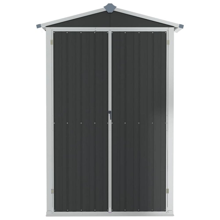 Garden Shed Anthracite 116x45x175 Cm Galvanised Steel Altbt