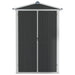 Garden Shed Anthracite 116x45x175 Cm Galvanised Steel Altbt