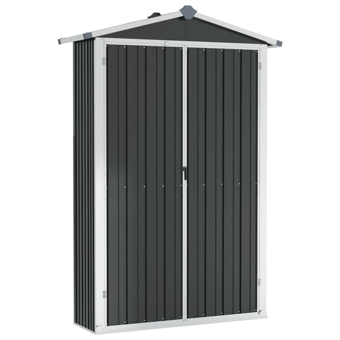 Garden Shed Anthracite 116x45x175 Cm Galvanised Steel Altbt