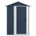 Garden Shed Anthracite 126x97.5x177 Cm Galvanised Steel